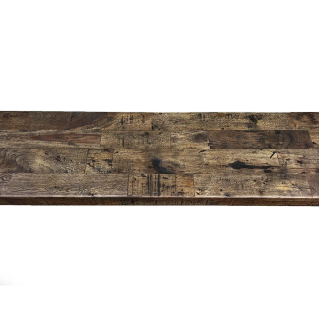 Brown Long Reclaimed Mango Wood Bench For Sale - Image 8 of 10