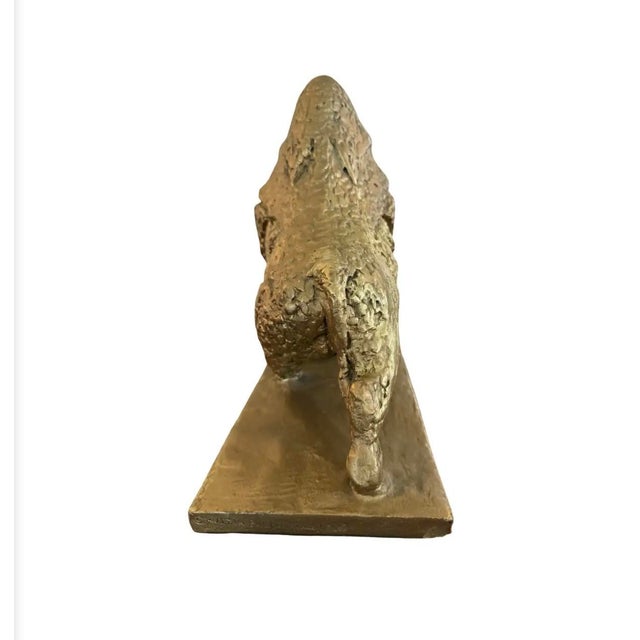 Austin Productions Bull Sculpture, 1968 — Brutalist Mid-Century Modern, Gold Finish For Sale - Image 11 of 12