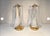 Mid-Century Modern Mid-Century Modern Hollywood Regency Murano Glass and Gilded Brass Table Lamps, 1980s, Set of 2 For Sale - Image 3 of 10