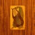 Wood Vintage Drop-Leaf Cabinet in Exotic Wood and Brass, 1950s For Sale - Image 7 of 12