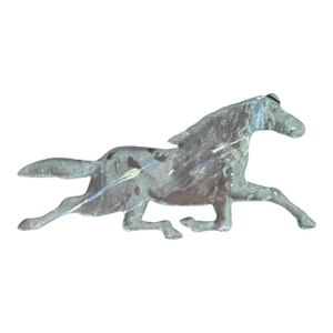 Vintage Embossed Metal Figural Running Horse Weathervane