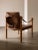 Contemporary Safari Sling-Back Leather Chair, Bark For Sale - Image 3 of 9