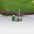 Zambian Emerald Solitaire Stud Earrings, Solid 14k Gold - Emerald Cut 5×3mm, Pair For Sale In Columbus - Image 6 of 7