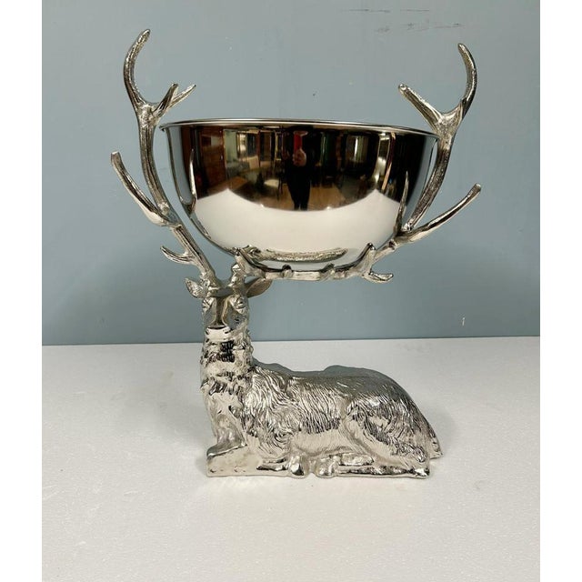 Silver Plate Stag Champagne Cooler For Sale - Image 10 of 10
