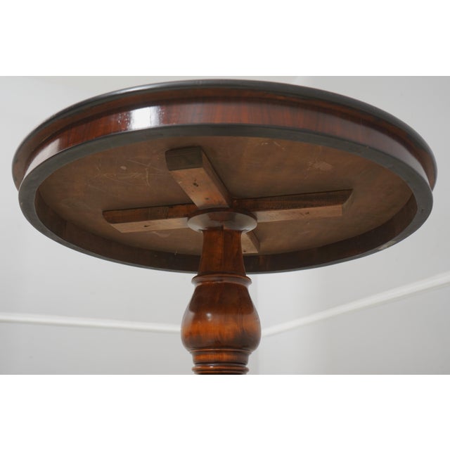 Italian Regency Round Black & Gold Inlaid Center Table For Sale - Image 14 of 14