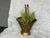 Hollywood Regency Vintage Brass Basket Cache Pot Planter With Handle For Sale - Image 3 of 12