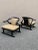 Hollywood Regency Michael Taylor for Baker Black Lounge Chairs From Their Far East Collection - a Pair For Sale - Image 3 of 13