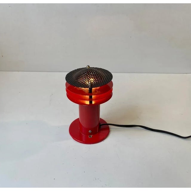 Danish Modern Red Wall Sconce from Abo Metalkunst, 1970s For Sale - Image 4 of 10