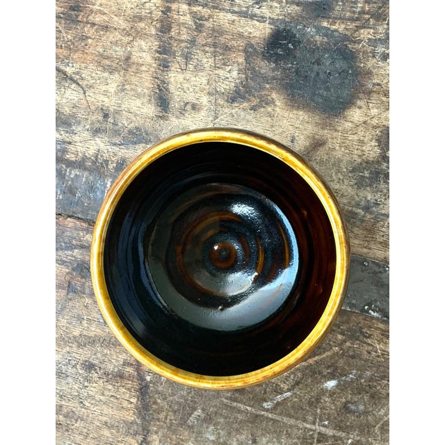 Vintage Brown Studio Pottery Bowl For Sale In West Palm - Image 6 of 17