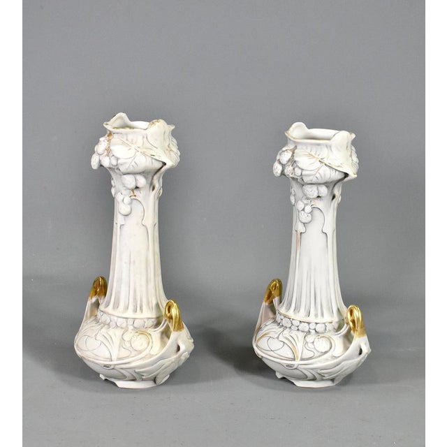 Set of Art Nouveau Vases Royal Dux Bohemia, 1920s For Sale - Image 3 of 14