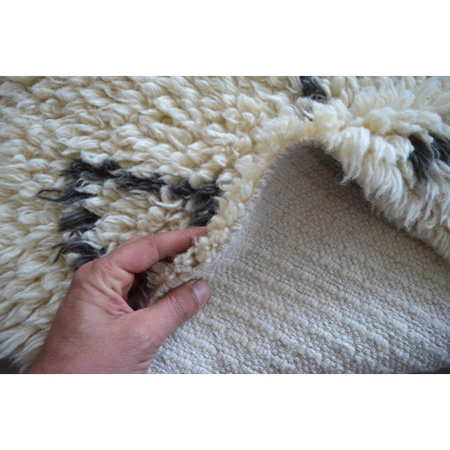 HandMade Rug Geometric Pattern Zara Home Shaggy Rug 4′11″ × 6′11