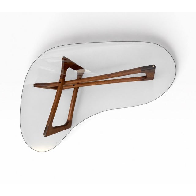 Mid-Century Modern Adrian Pearsall Glass Top Walnut Coffee Table For Sale In Philadelphia - Image 6 of 6
