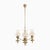 Art Deco Golden Brass and Murano Glass Chandelier with Three Lights, 1930s For Sale - Image 6 of 6