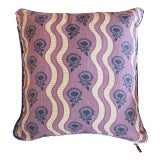 Purple Floral Motif Throw Pillow Cover For Sale