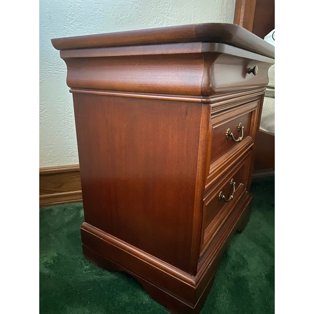 Brown Late 20th Century Lexington Chez Michelle Three Drawer Nightstand For Sale - Image 8 of 12