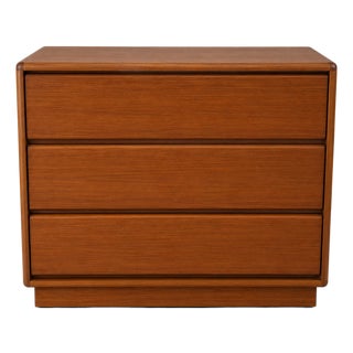 Petite Teak Dresser, Three Drawers, Nightstand, Mid Century, McM, Danish Modern For Sale