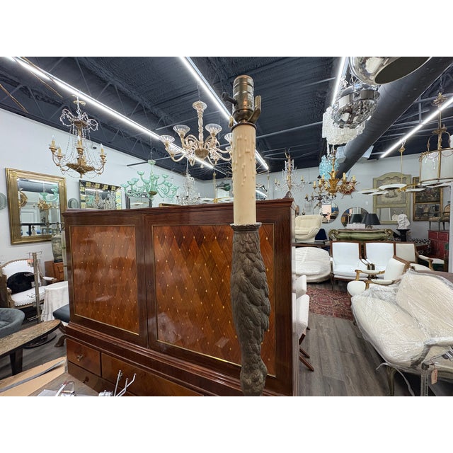 Mid 20th Century Mid 20th Century P.E. Guerin Bronze Ostrich Leg Lamp For Sale - Image 5 of 14