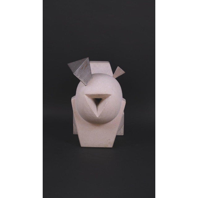 Hugo Verheyen, Painful Memory Sculpture, 1980s, Limestone and Steel, in Very Good conditions. Designed 1980 to 1989 I have...
