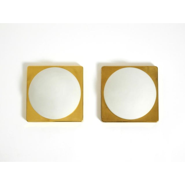 Vintage Brass Wall Lamps by Rolf Krüger for Heinz Neuhaus Leuchten, 1970s, Set of 2 For Sale - Image 4 of 18