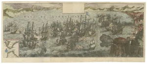 Naval Battle of Gibraltar, 1650, Copper Engraving
