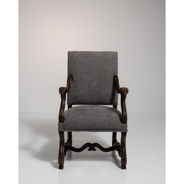 19th Century Brown Wood Club Chairs For Sale - Image 9 of 15