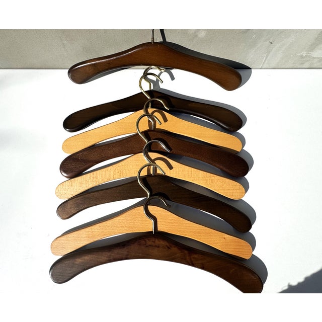 Vintage Danish Hardwood Coat Hangers, 1960s, Set of 8 For Sale - Image 4 of 11