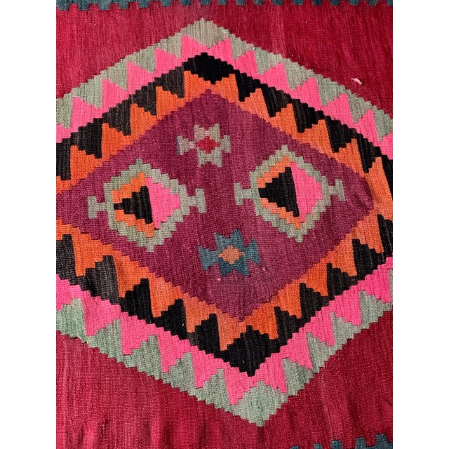 1950s Vintage Azerbaijani Kilim Rug - 5′8″ × 11′5″ For Sale - Image 10 of 10