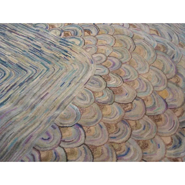 1920s Charming Antique American Hooked Rug With Special Geometric Pattern For Sale - Image 5 of 6