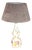 Vintage Italian Porcelain Fabric Shade Table Lamp, 1970s For Sale