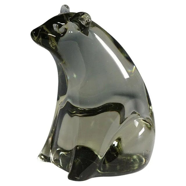 Glass Art Glass Sculpture Bear attributed to Livio Seguso, 1970s For Sale - Image 7 of 7