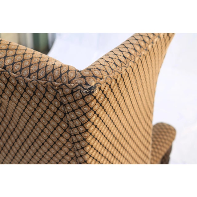 Late 20th Century Chippendale Style Upholstered Wingback Chairs-a Pair For Sale - Image 12 of 12