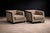 Geraldo De Barros Pair of Armchairs in Blackened Steel & Taupe Mushroom Wool Bouclé, Brazil, 1970s For Sale - Image 10 of 11