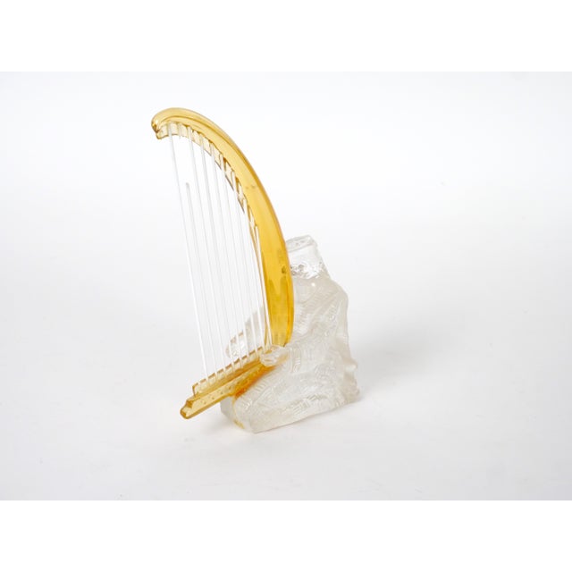 20th Century Saint-Louis French Crystal Figure of a Harpist For Sale - Image 9 of 9
