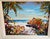 Contemporary Original Rick Bond “Caribbean” Tropical Coastal Landscape Painting, Framed For Sale - Image 3 of 12