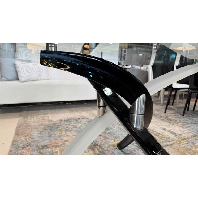 Italian Art Glass Dining Table Attributed to Tulczinsky for Reflex Angelo For Sale - Image 10 of 13