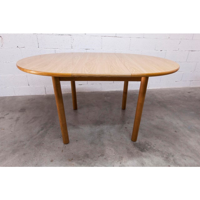 Danish Convertible Round Table and Matching Chairs, 1980, Set of 5 For Sale - Image 17 of 18