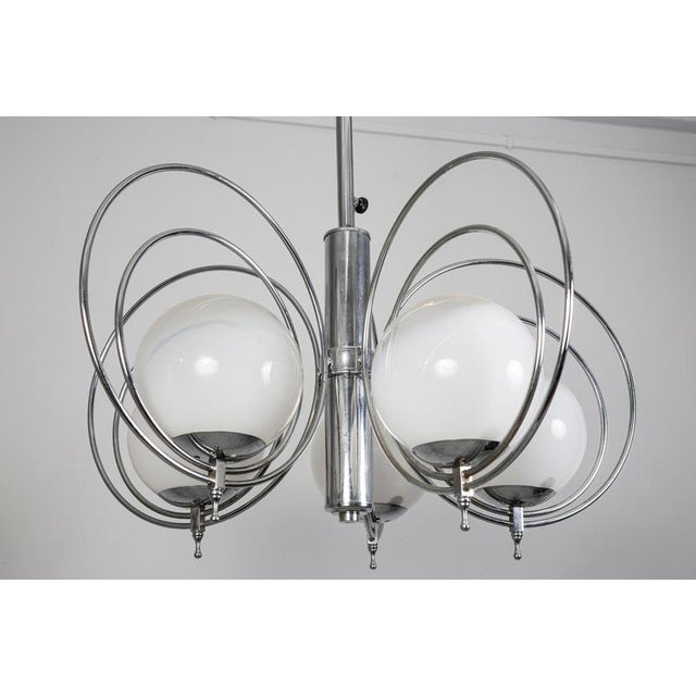 Italian Chrome and Murano Glass Sphere Chandeliers, 1970, Set of 2 For Sale - Image 13 of 15
