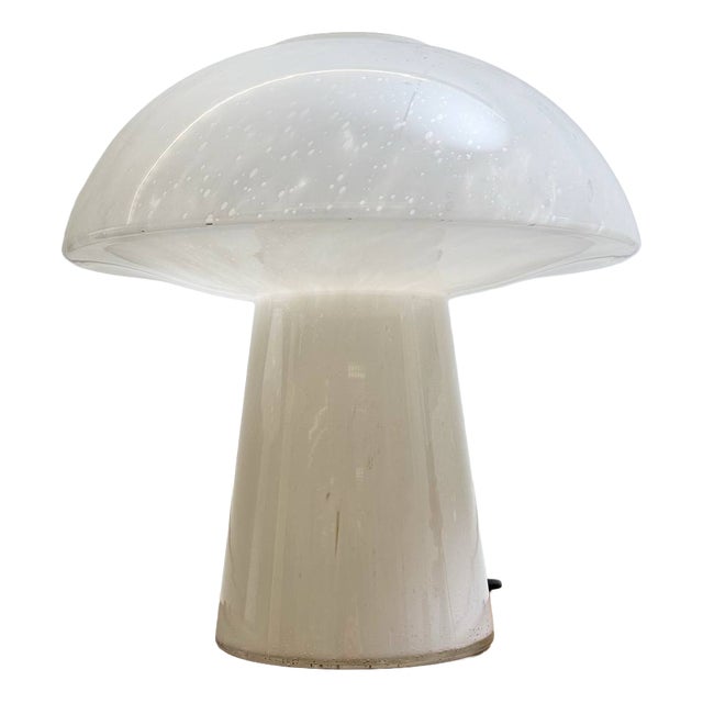 Vintage Glass Mushroom Table Lamp from Limburg, Germany, 1970s For Sale