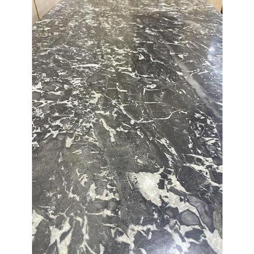 Louis VII Style Low Sideboard in Mahogany and Marble For Sale - Image 6 of 7