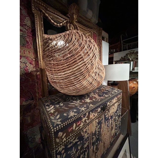 Monumental Woven Rattan Shell Form Sculpture For Sale In Philadelphia - Image 6 of 11