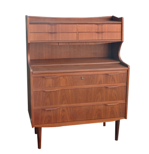 Danish Desktop in Teak with Mirror, 1960s