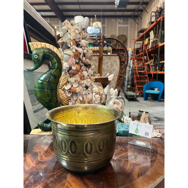 1970s Small Brass Bowl With Oval Etched Accents For Sale In Atlanta - Image 6 of 7