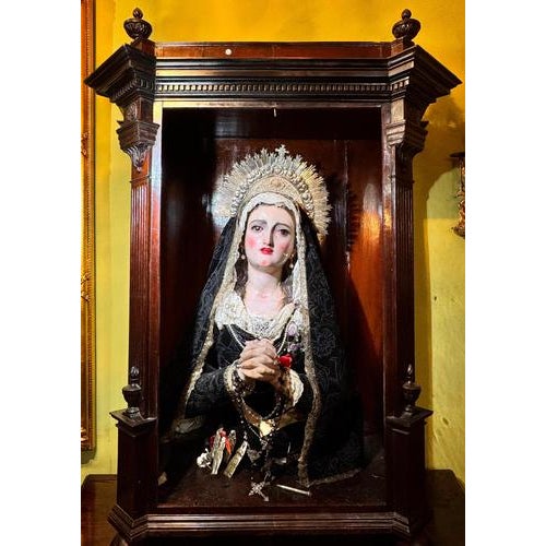 An extraordinary sculpture of Our Lady of Sorrows, attributed to Francisco Salzillo (Murcia, 1707–1783), carved and...