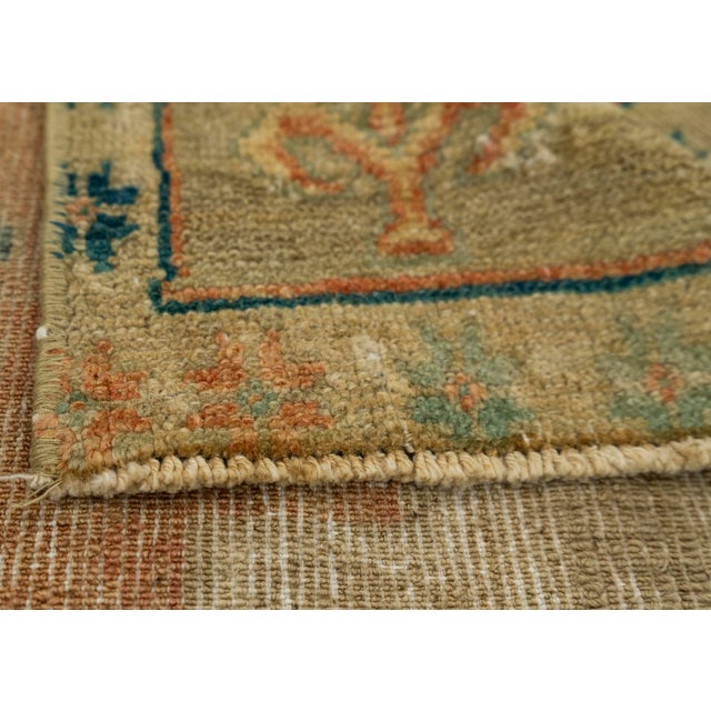 Turkish Mini Rug Oriental Hand Knotted Vintage Rug 1'5" x 3'8" #21150 For Sale In Houston - Image 6 of 8