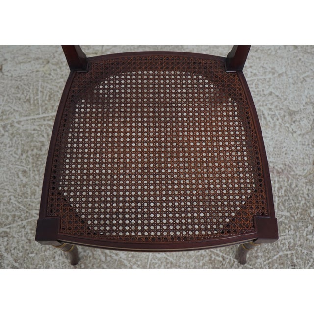 Baker Regency Style Cane Seat Chair For Sale - Image 11 of 18