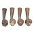 Set of Antique Cast Iron Claw & Glass Ball Furniture Feet For Sale