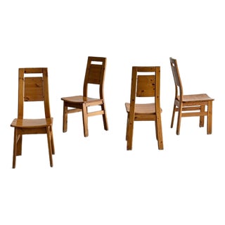 1970s Pine Dining Chairs by Tapiovaara - Set of 4 For Sale