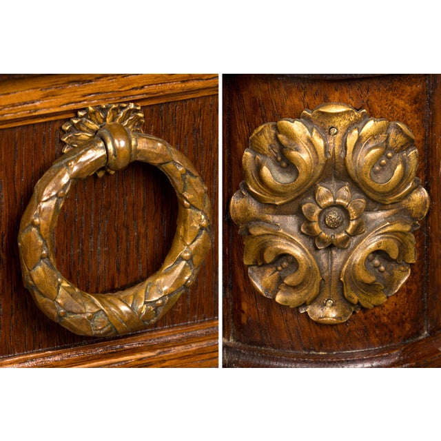 Late 19th Century French Louis XVI Oak & Marble Sideboard by Haentges Freres For Sale - Image 10 of 18