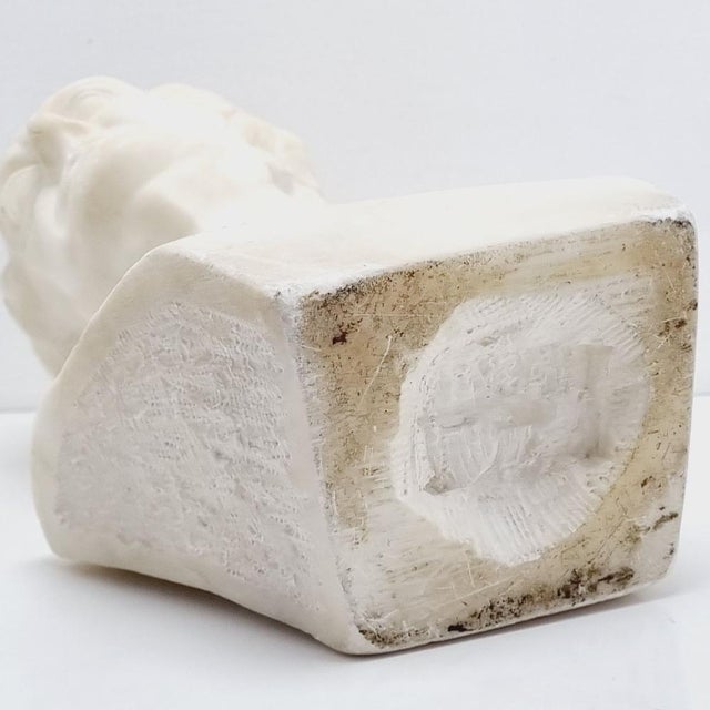 Alabaster Bust of Goethe in the style of Rauch For Sale - Image 13 of 15