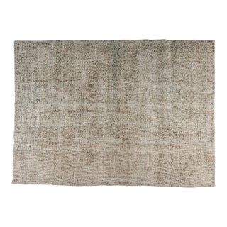 1950s Gray Anatolian Handknotted Wool Carpet For Sale